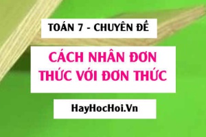 Cách nhân đơn thức với đơn thức, Phát biểu, ví dụ và bài tập Toán 7